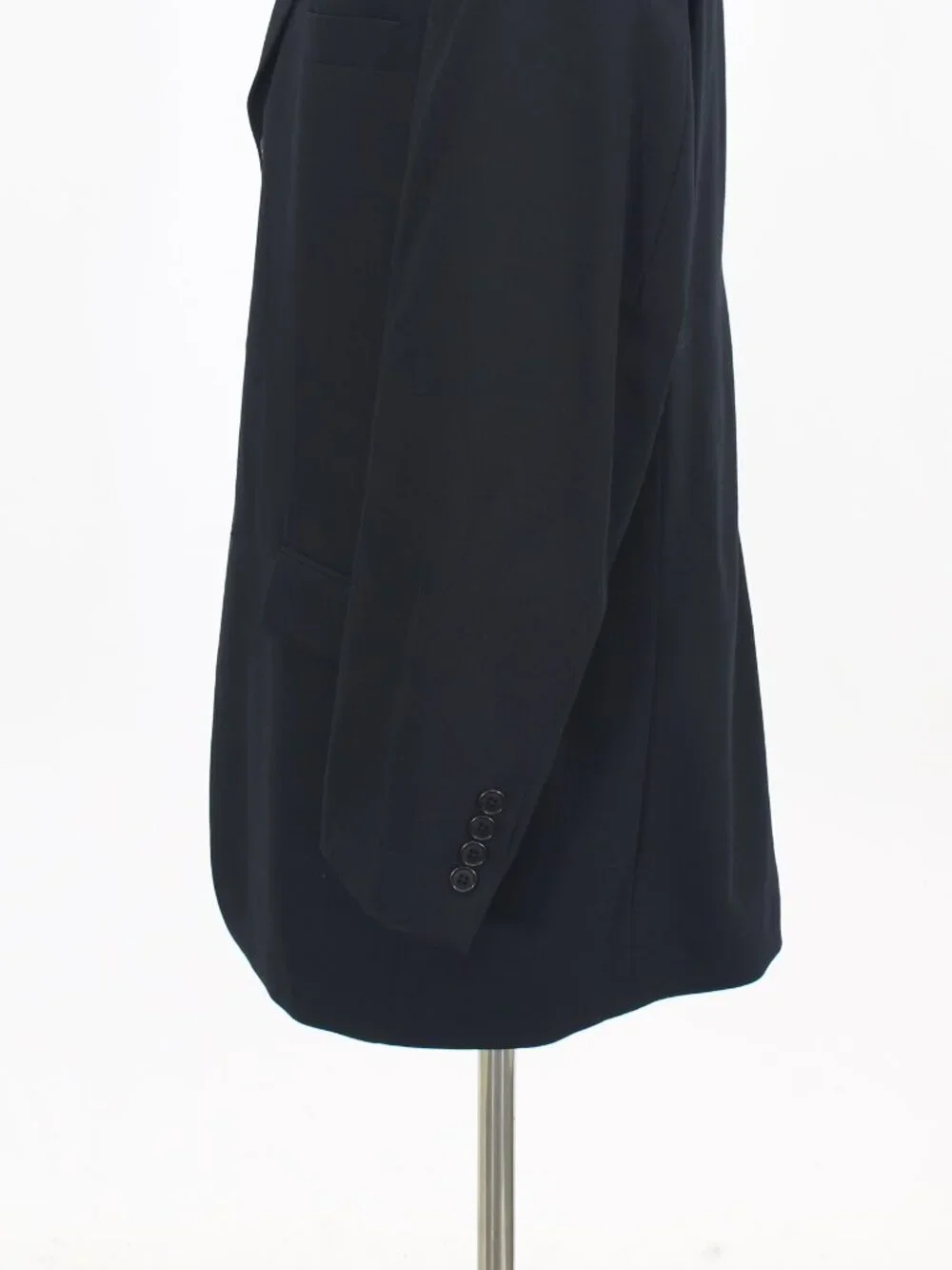 Calvin Klein 44R 38x31 Black Full Suit 3-Button Solid R943